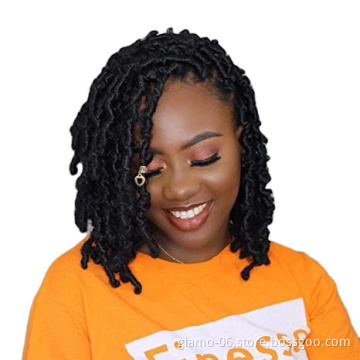 Glamo Synthetic hair extention Bob Locs For African women Crochet Distressed Soft Faux butterfly locs